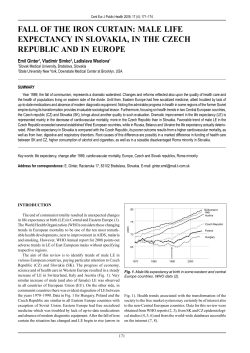 FALL OF THE IRON CURTAIN: MALE LIFE EXPECTANCY IN