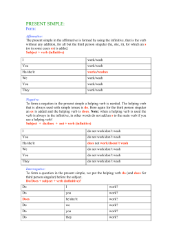 present simple - Lerian-Nti