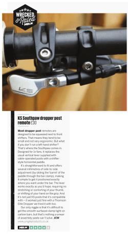 KS Southpaw dropper post remote &pound;30 Remap Le &pound;39.99 Dirty TR