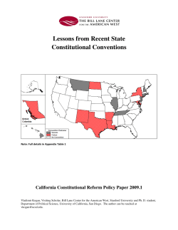 Lessons from Recent State Constitutional Conventions