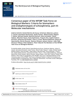 Criteria for biomarkers and endophenotypes of