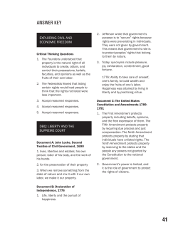 answer key - Bill of Rights Institute