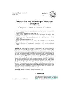 Observation and Modeling of Mercury`s exosphere