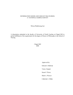 INFORMATION NEEDS AND USES OF THAI - UNC