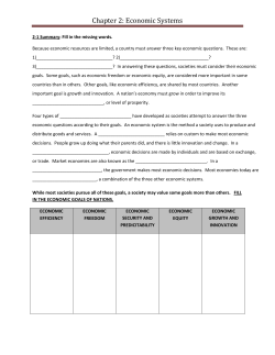 Chapter 2: Economic Systems - Rochester Community Schools