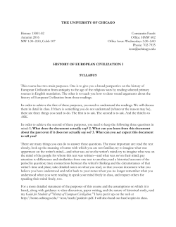 History of European Civilization