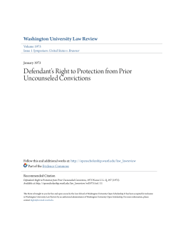 Defendant`s Right to Protection from Prior Uncounseled Convictions