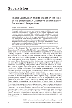 Supervision - Texas Counseling Association