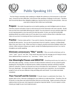 Public Speaking 101