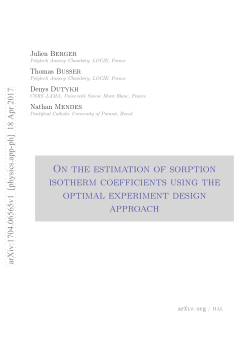 On the estimation of sorption isotherm