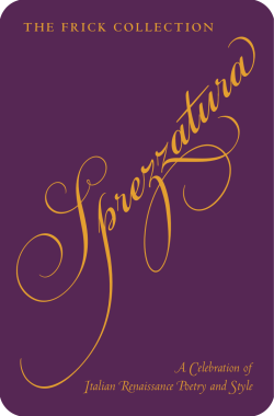 A Celebration of Italian Renaissance Poetry and Style