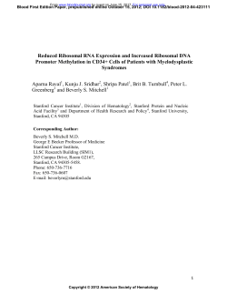 Reduced Ribosomal RNA Expression and