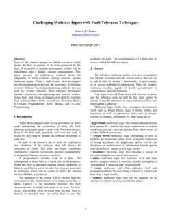 Different Models on Achieving Fault Tolerance