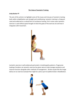 The Value of Isometric Training