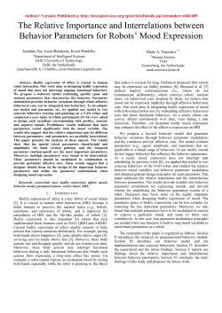 The Relative Importance and Interrelations between Behavior