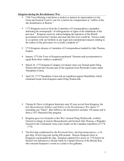 Revolutionary War - Kingston Public Library