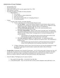 Administration of George Washington