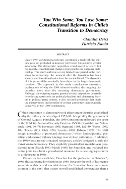 Constitutional Reforms in Chile`s Transition to Democracy