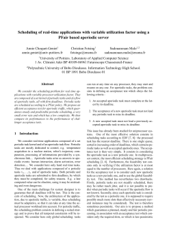 Scheduling of real-time applications with variable utilization