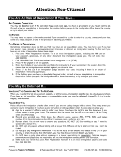 Attention Non-Citizens! You Are At Risk of Deportation If You Have…