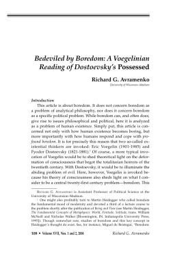 Bedeviled by Boredom - National Humanities Institute
