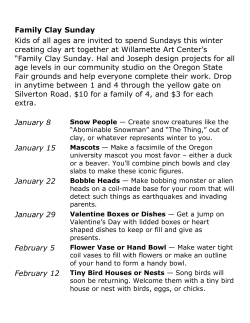 Family Clay Sunday - Willamette Art Center