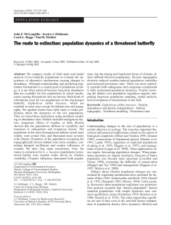 The route to extinction: population dynamics of a - iugo-cafe