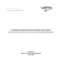Brainstorm for Non-Point Source (NPS) Pollution Environmental