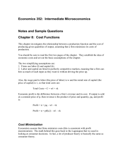 Economics 352: Intermediate Microeconomics