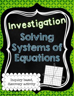 Inquiry based, discovery activity