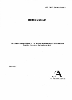 Bolton Museum - The National Archives