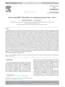 Autism and EMF? Plausibility of a