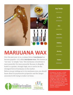 marijuana wax - Thompson School District