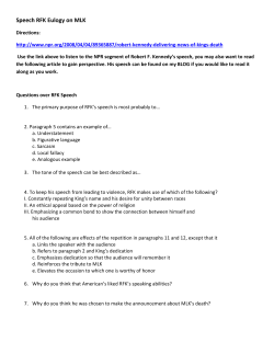 Speech RFK Eulogy on MLK