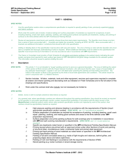 MPI Architectural Painting Manual Guide Specification Revision