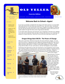 Old Yeller - Oregon Agriculture Teachers Association