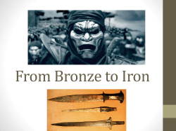 From Bronze to Iron