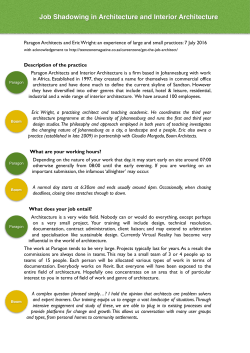 Job Shadowing at Paragon