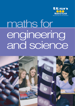 Maths for Engineering and Science