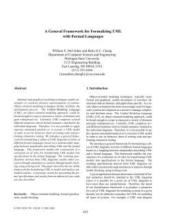 A General Framework for Formalizing UML with Formal Languages