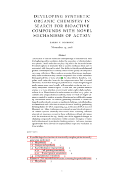 developing synthetic organic chemistry in search for bioactive