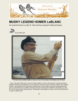 MUSKY LEGEND HOMER LeBLANC - National Fishing Lure