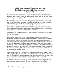 "After this manner therefore pray ye: Our Father which art in heaven