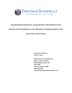 trademark portfolio acquisition and protection: recent developments
