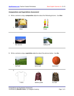 Comparatives and Superlatives Assessment