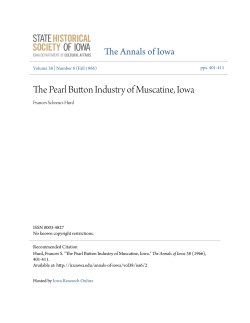 The Pearl Button Industry of Muscatine, Iowa