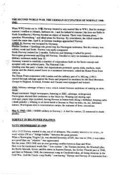 Norwegian Foreign Policy