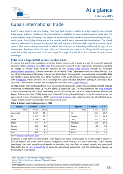 Cuba`s international trade - European Parliament