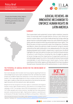 Judicial Reviews: An Innovative Mechanism to Enforce Human