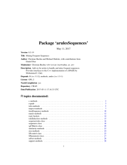 Package `arulesSequences`